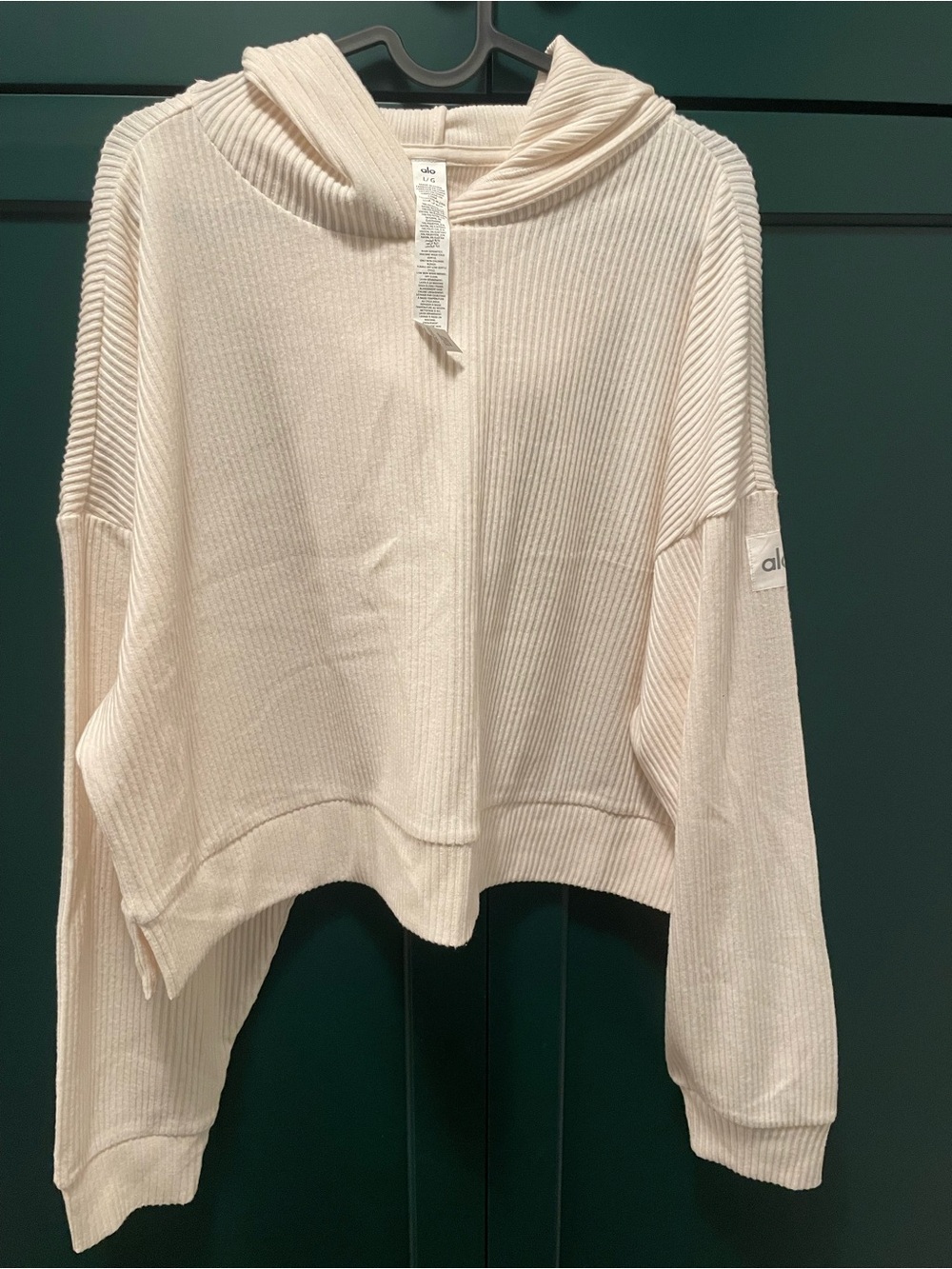 Alo The Muse Hoodie in Ivory NWOT - Picture 4 of 5